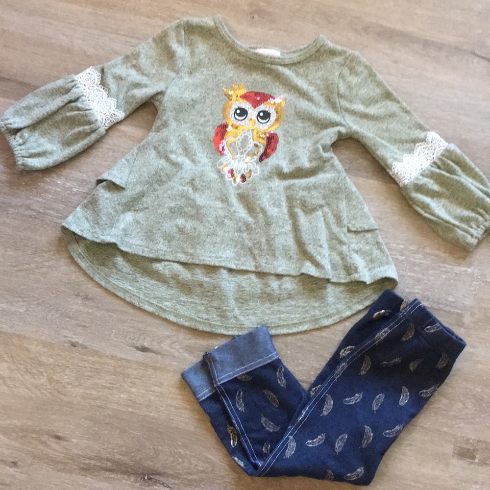 Owl Outfit. top & jeggings